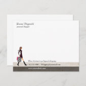 Carte pour notes Shopper sophistiqué (Devant / Derrière)