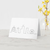 Carte pour notes Skyline de Chicago (Fleur jaune)