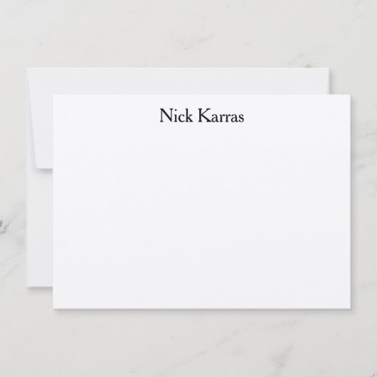 Carte pour notes social avec nom professionnel (Devant)