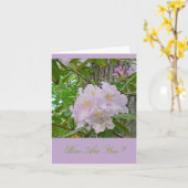 CARTE POUR NOTES, "SOFT PALE LAVENDER RHODODENDRON (Fleur jaune)