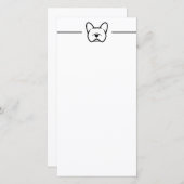 carte pour notes stationnaire français de Bulldog (Devant / Derrière)