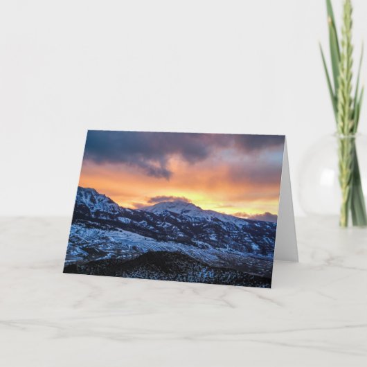 Carte pour notes Sunrise d'hiver (Devant)
