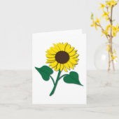 Carte pour notes tournesol (Fleur jaune)