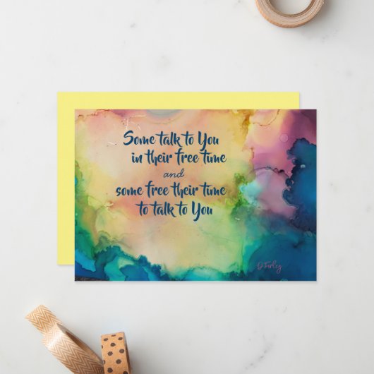 Carte pour notes toutes les occasions (Devant/Arrière en situation)