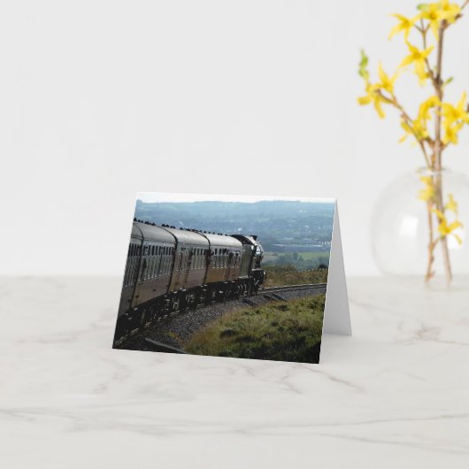 Carte pour notes : Train de vapeur dans Yorkshire (Fleur jaune)