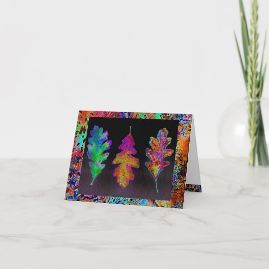 Carte pour notes trio feuille (Devant)