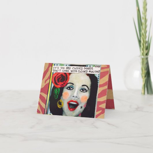 CARTE POUR NOTES TROP MAUVAIS ESPRIT FERMÉ (Devant)