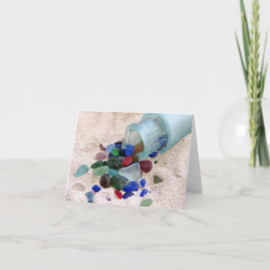 Carte pour notes - Verre marin débordant