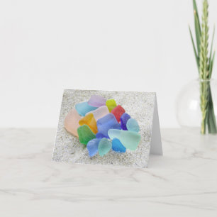 Carte pour notes - Verre marin multicolore
