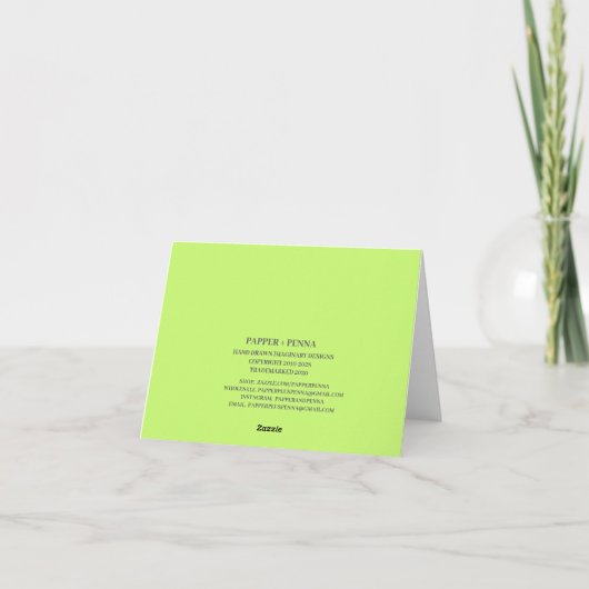 Carte pour notes vert de la grange en pierre de pr (Dos)