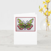 Carte pour notes vide 02 de papillon (Fleur jaune)