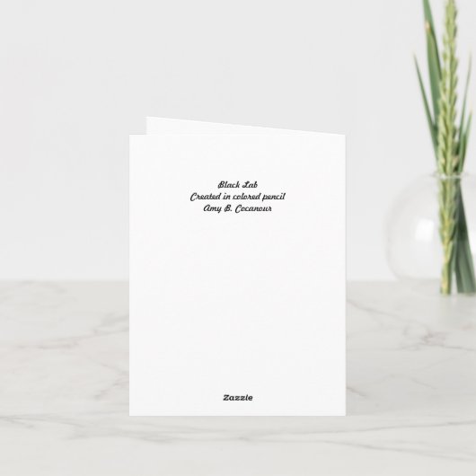 Carte pour notes vide Black Lab (Dos)