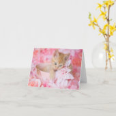 Carte pour notes vide floral de chaton de rose (Fleur jaune)