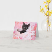 Carte pour notes vide floral de rose noir de (Fleur jaune)