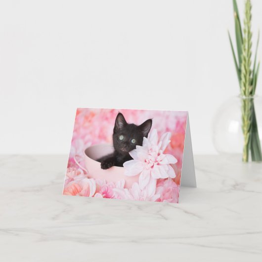 Carte pour notes vide floral de rose noir de (Devant)