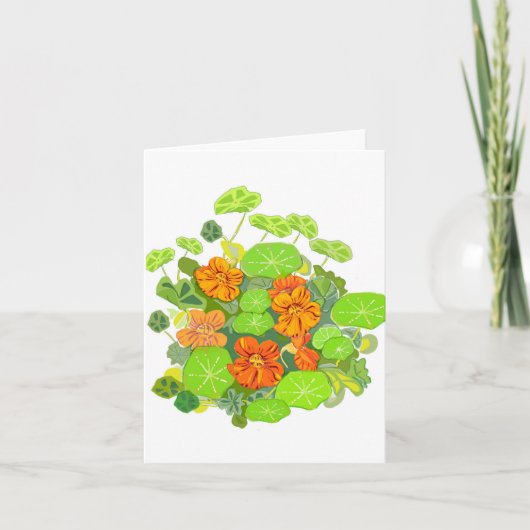 Carte pour notes vide Nasturtiums (Devant)
