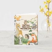 Carte pour notes vierge avec aquarelle Animaux de  (Fleur jaune)