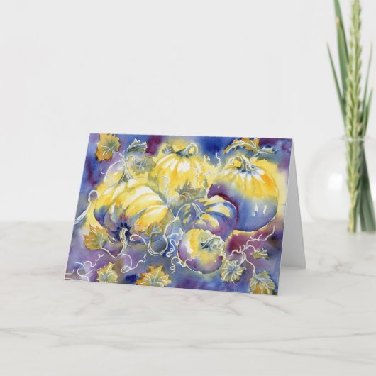 Carte pour notes vierge Citrouille brillant (Devant)