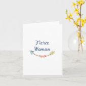 Carte pour notes vierge pour Femme fierce (Fleur jaune)