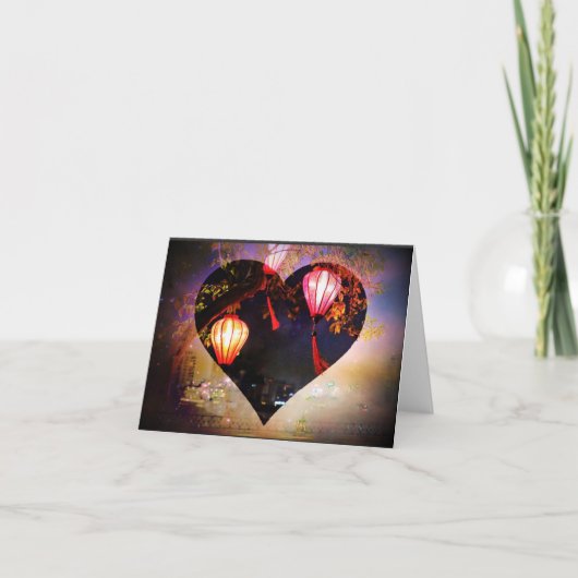 Carte pour notes vietnamien plié à lanterne (Devant)