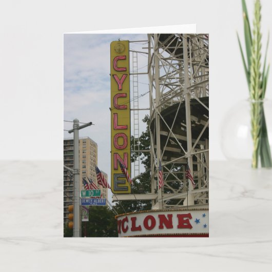 Carte pour notes vintage de CYCLONE (Devant)