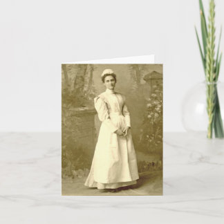 Carte pour notes vintage d'infirmière