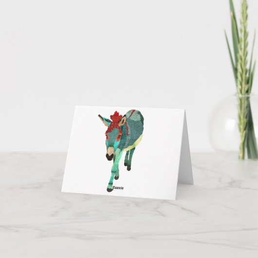 Carte pour notes vintage Donkeys (Dos)