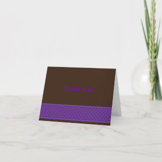 Carte pour notes-violet/Brown DotStrip