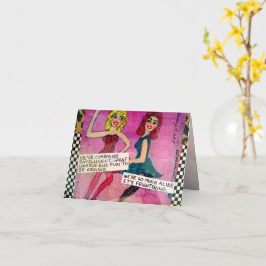 CARTE POUR NOTES-VOUS ÊTES CHARMANT, INTELLIGENT,  (Fleur jaune)