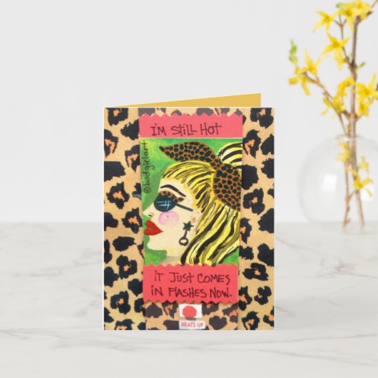 CARTE POUR NOTES-VOUS ÊTES ENCORE CHAUD (Fleur jaune)