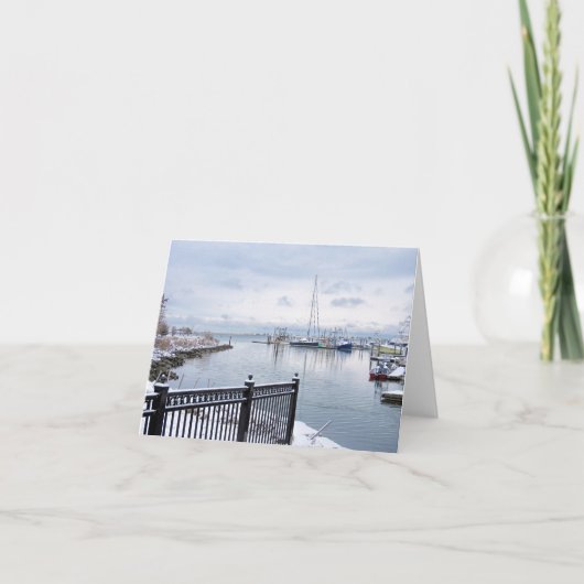 Carte pour notes - Waterfront Plymouth MA (Devant)