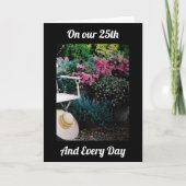 Carte POUR NOTRE 25e ANNIVERSAIRE ET TOUS LES JOURS - JE (Devant)