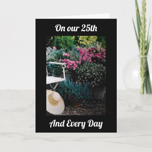 Carte POUR NOTRE 25e ANNIVERSAIRE ET TOUS LES JOURS - JE (Devant)