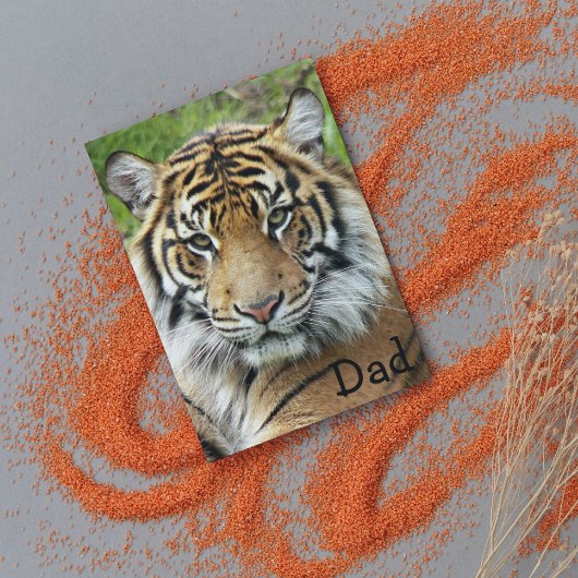 Carte Pour Papa Big Cat Tiger Photo Anniversaire
