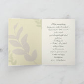 Carte Pour papa en Fête des pères. Élégant Motif feuille (Intérieur)