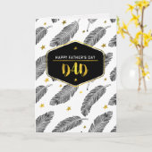 Carte Pour papa en Fête des pères. Motif (Fleur jaune)