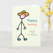 Carte Pour papa ! Joyeux anniversaire ! (Fleur jaune)