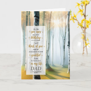Carte pour Papa pour son Anniversaire En plein air avec