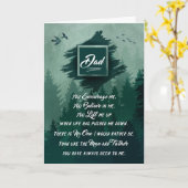 Carte pour papa's Birthday Forest Green Woodland Thème (Fleur jaune)