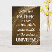 Carte Pour Père en Droit Fête des pères Universe Thème (Fleur jaune)