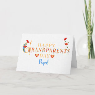 Carte Pour Pops Grand-Parents Day avec Red Field Poppies