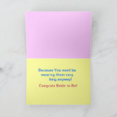 Carte pour que la jeune mariée soit (Intérieur)