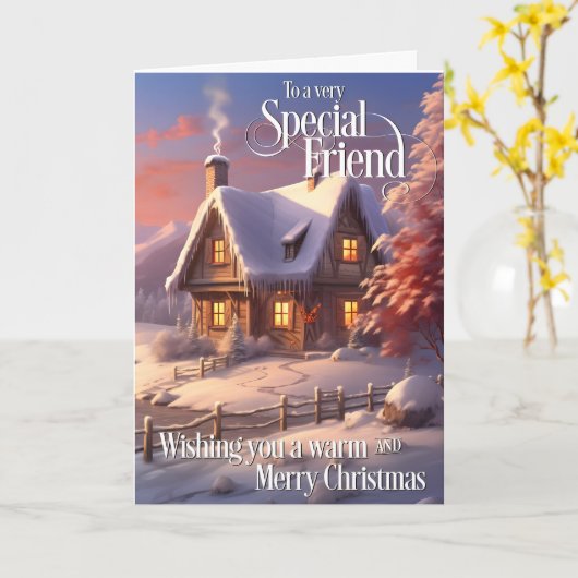 Carte Pour quelques amis spéciaux, Joyeux Noël (Fleur jaune)