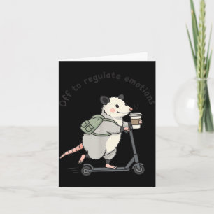 Carte Pour réguler les émotions drôle opossum mental