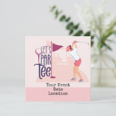 Carte Pour sauver la date femme golfer (Debout devant)