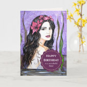 Carte Pour Soeur à Anniversaire Dame du Lac (Fleur jaune)