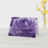 Carte pour Soeur de Frère Puple Rose Fête des Mères (Fleur jaune)