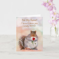 Pour Soeur Funny Squirrel Anniversaire