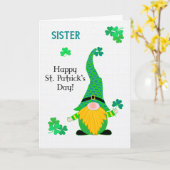 Carte Pour Soeur St Patrick's Fun Leprechaun Card (Fleur jaune)