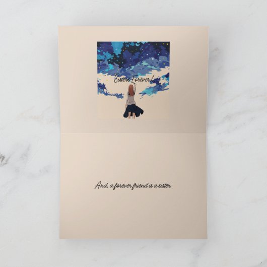 CARTE POUR SOEURS ET AMIS FOREVER (Intérieur)